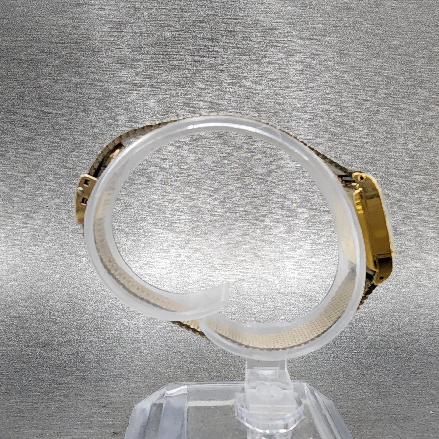 Seiko Tank Watch Women 15mm Champagne Dial Gold Tone Manual 113189 Runs8