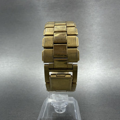 Seiko Watch Men 33mm Black Dial Gold Tone Date Round 5Y391029 New Battery7