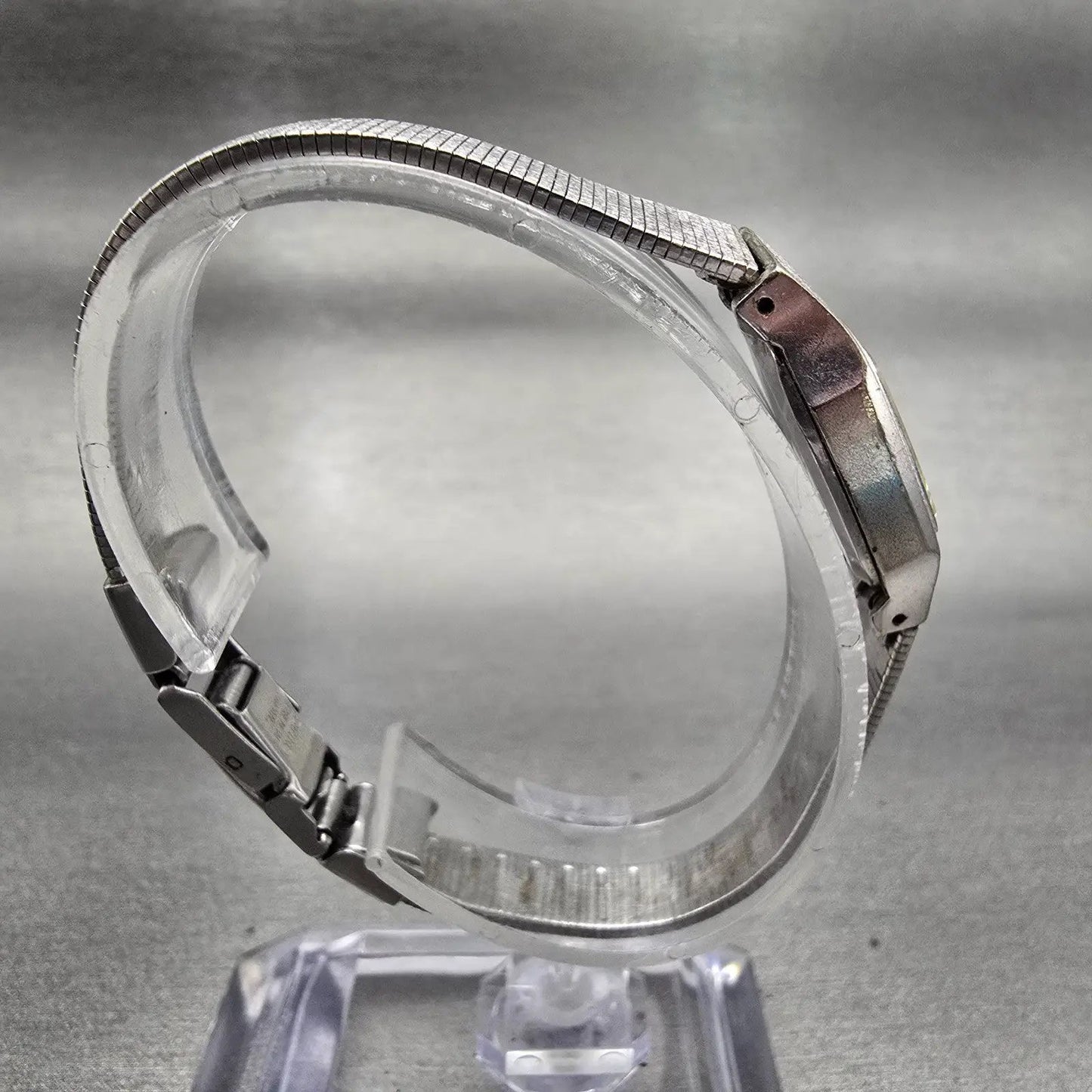 Seiko Watch Women 18mm Silver Dial Silver Tone Rectangle 2320-5269 New Battery8