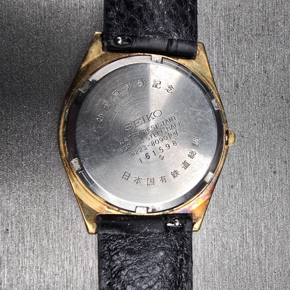 Seiko Type II Watch Men 35mm Silver Dial Gold Tone Daydate 8223-8090 New Battery10