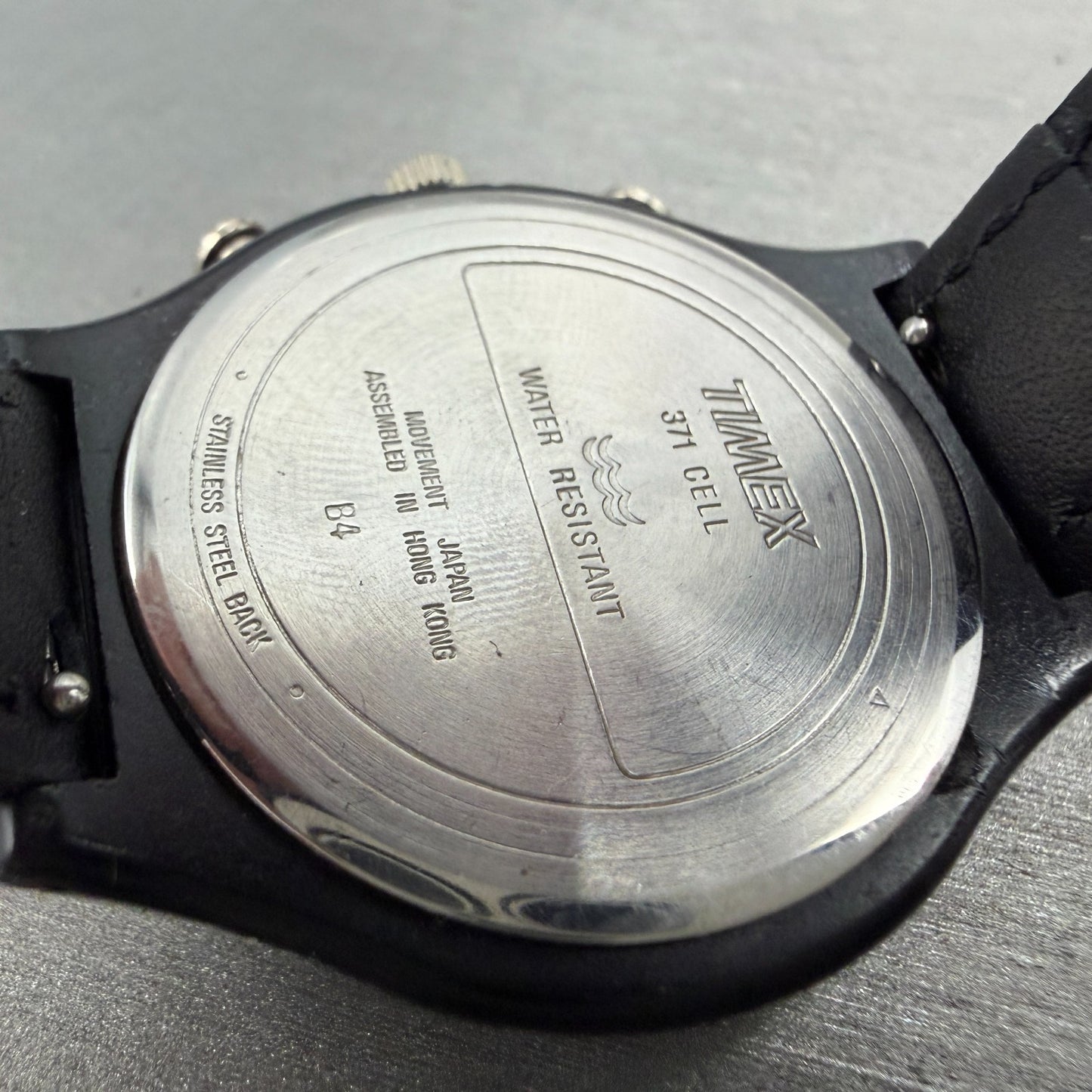 Timex Chronograph Watch Men 37mm Black Dial Black Tone Round New Battery9