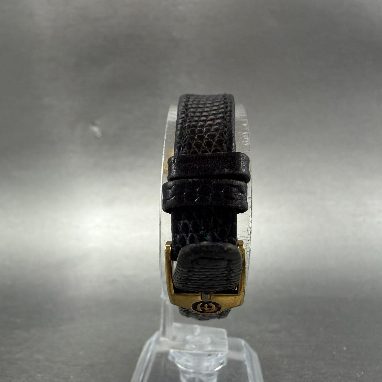 Gucci 3400L Watch Women 22mm Black Dial Gold Plated Round READ!!! PARTS8