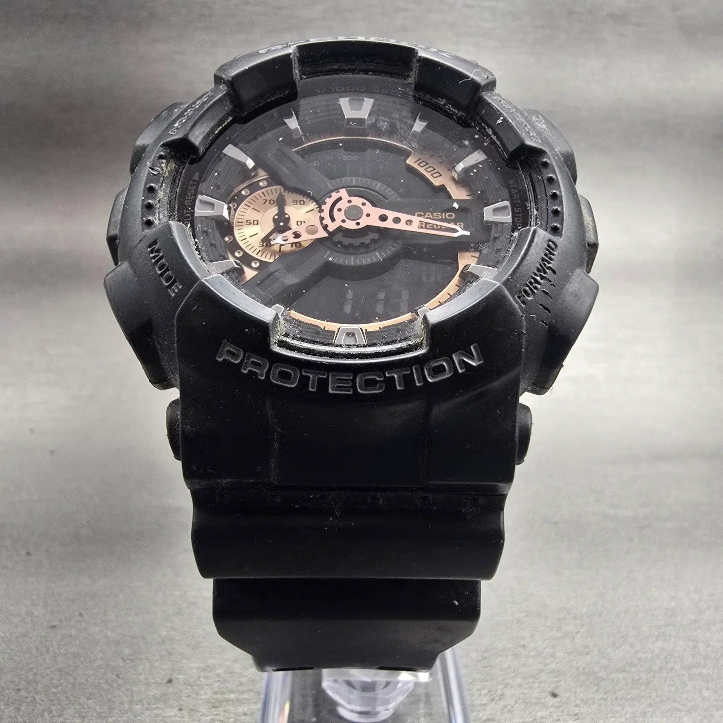 Casio G-Shock GA-110RG Watch Men 51mm Rose Gold Dial Black Alarm Chrono New Batt5