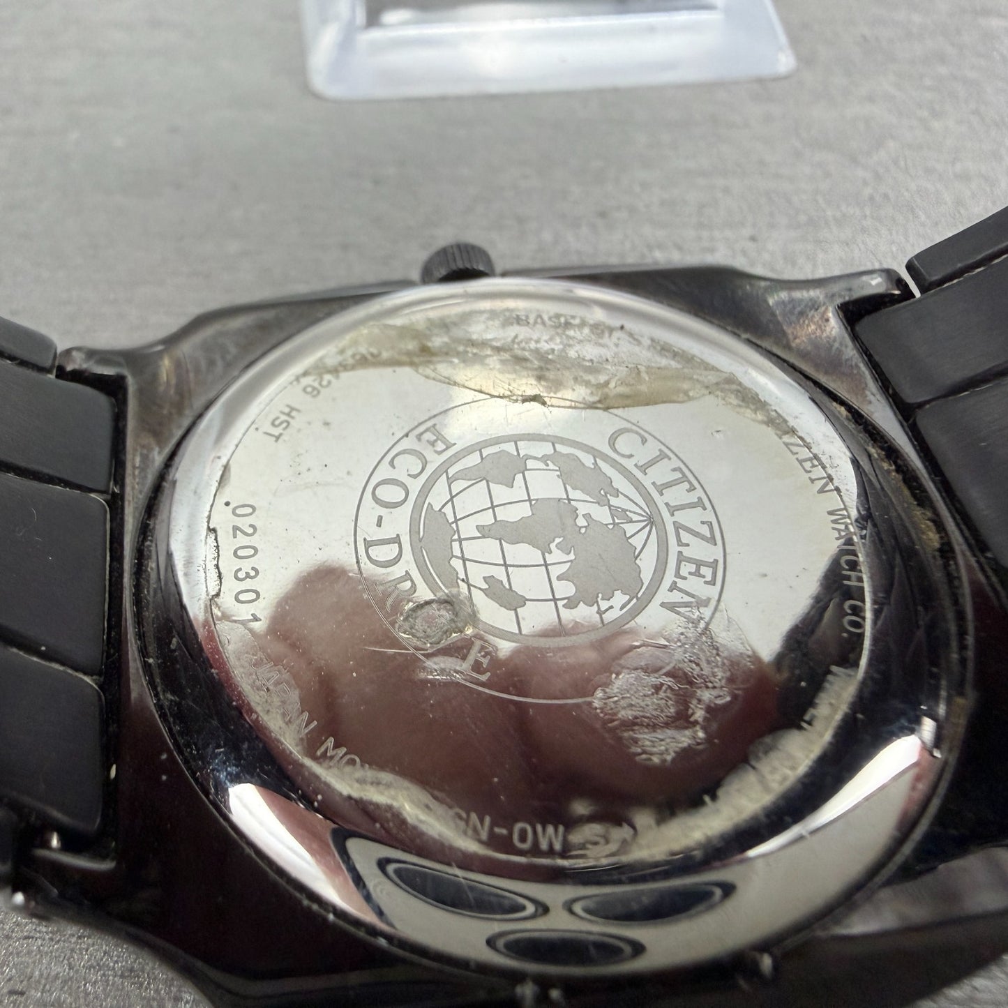 Citizen Eco-Drive Watch Men 38mm Black Dial Black Tone Date Round E111-S0634269