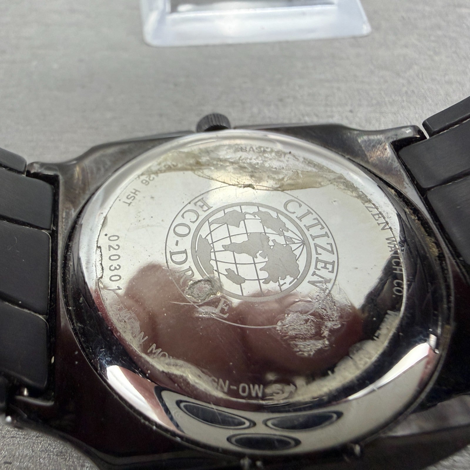 Citizen Eco-Drive Watch Men 38mm Black Dial Black Tone Date Round E111-S0634269