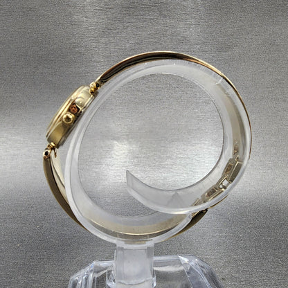 Alba Watch Women 20mm Champagne Dial Gold Tone Round Bangle V401019A New Batt6