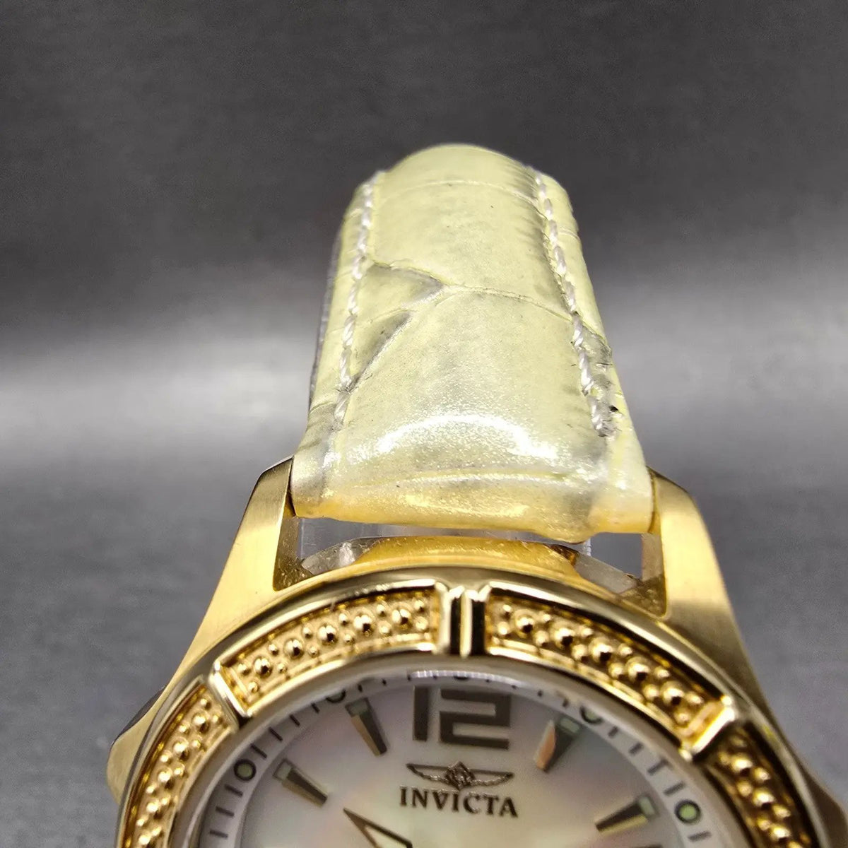 Invicta Wildflower Watch Women 30mm MOP Dial Gold Date Round Heart New Battery4
