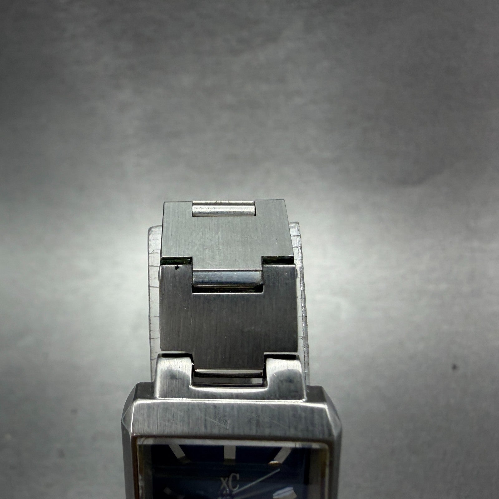 Citizen XC Tank Watch Men 19mm Blue Dial Silver Tone Rectangle 5930-H07855 Runs4
