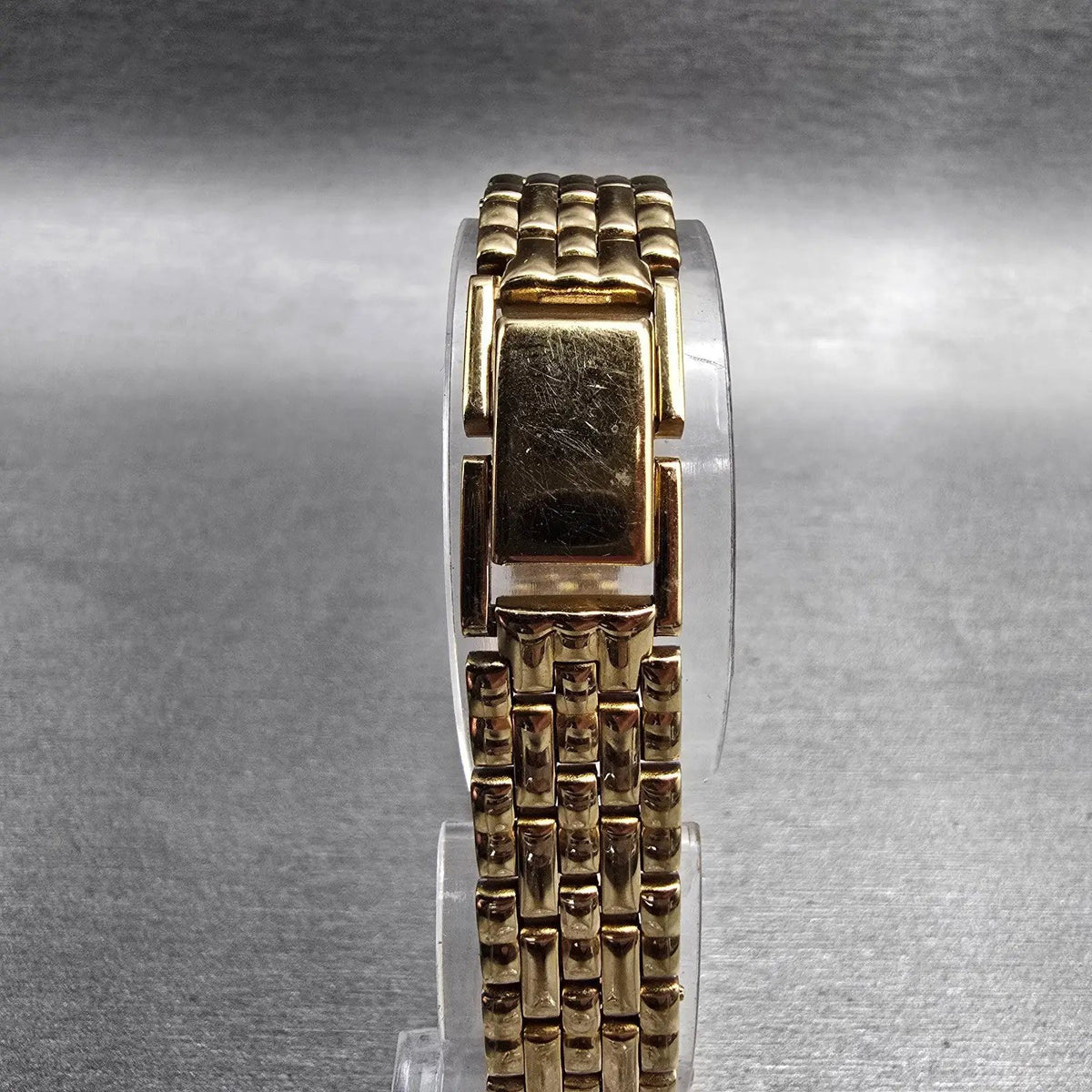 Seiko Watch Women 16mm Champagne Dial Gold Tone Rectangle 4N00-5249 New Battery7