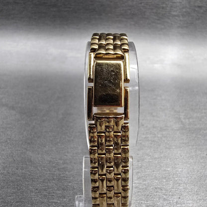 Seiko Watch Women 16mm Champagne Dial Gold Tone Rectangle 4N00-5249 New Battery7