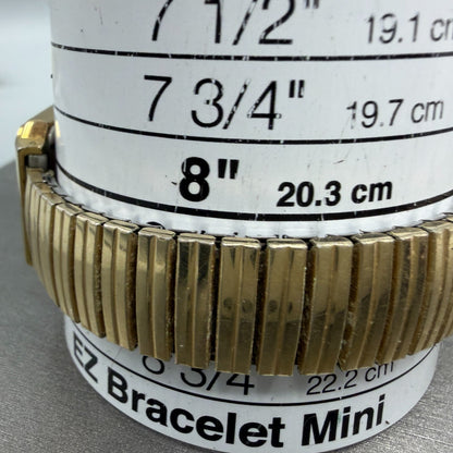 Seiko Tank Watch Men 26mm Champagne Dial Gold Tone Date Rectangle 5Y32-5129 PART11