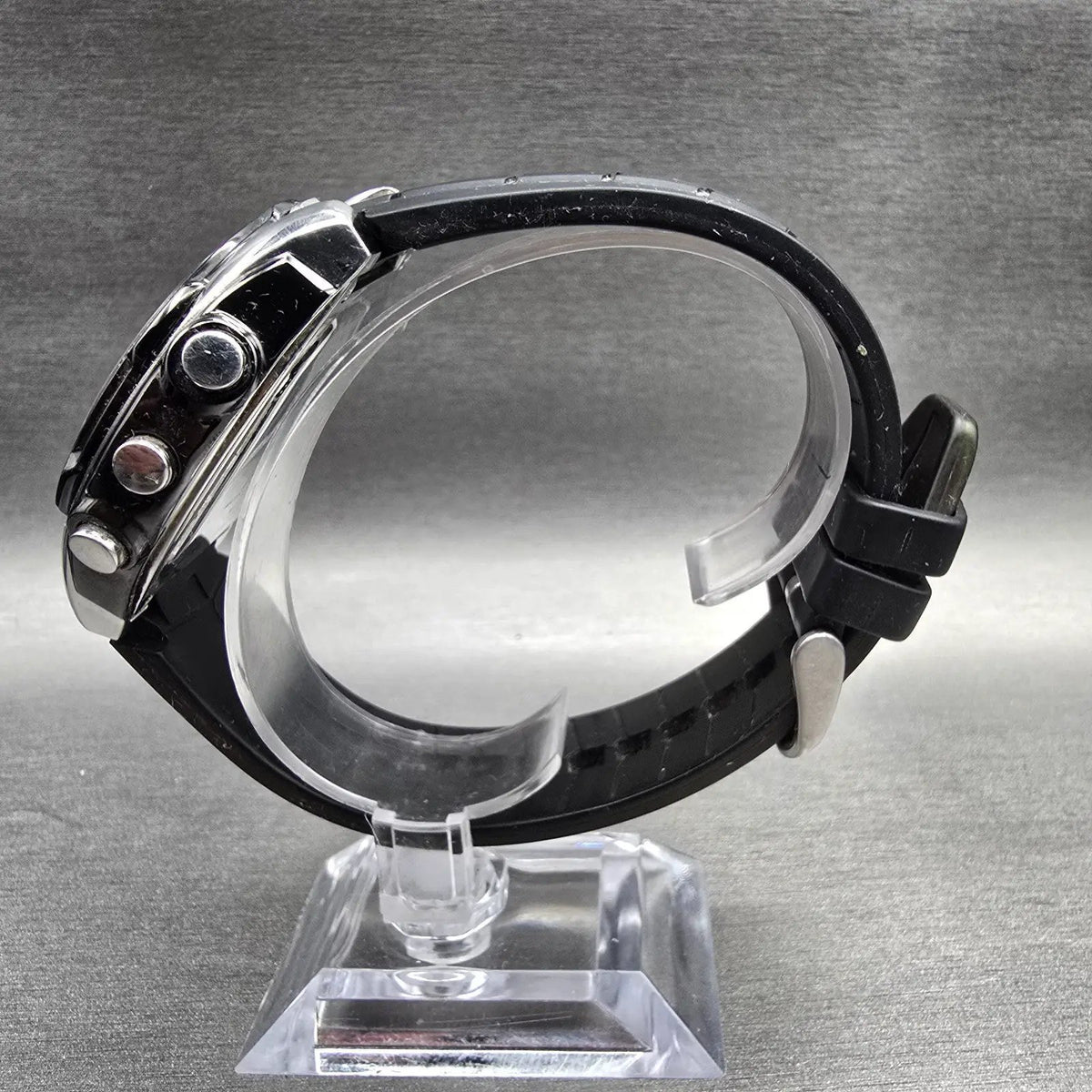 Pulsar Digital Watch Men 45mm Black Dial Two Tone Chrono Alarm W861-X002 New Bat6