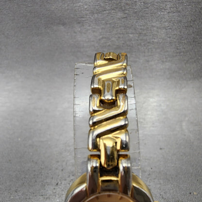 Wittnauer Watch Women 20mm Gold Dial Gold Tone Round LU8013 5784 New Battery VTG4