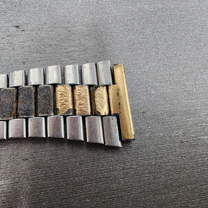 Seiko Bracelet 20mm Two Tone Stainless Steel Tri Folding Z271 End Links5