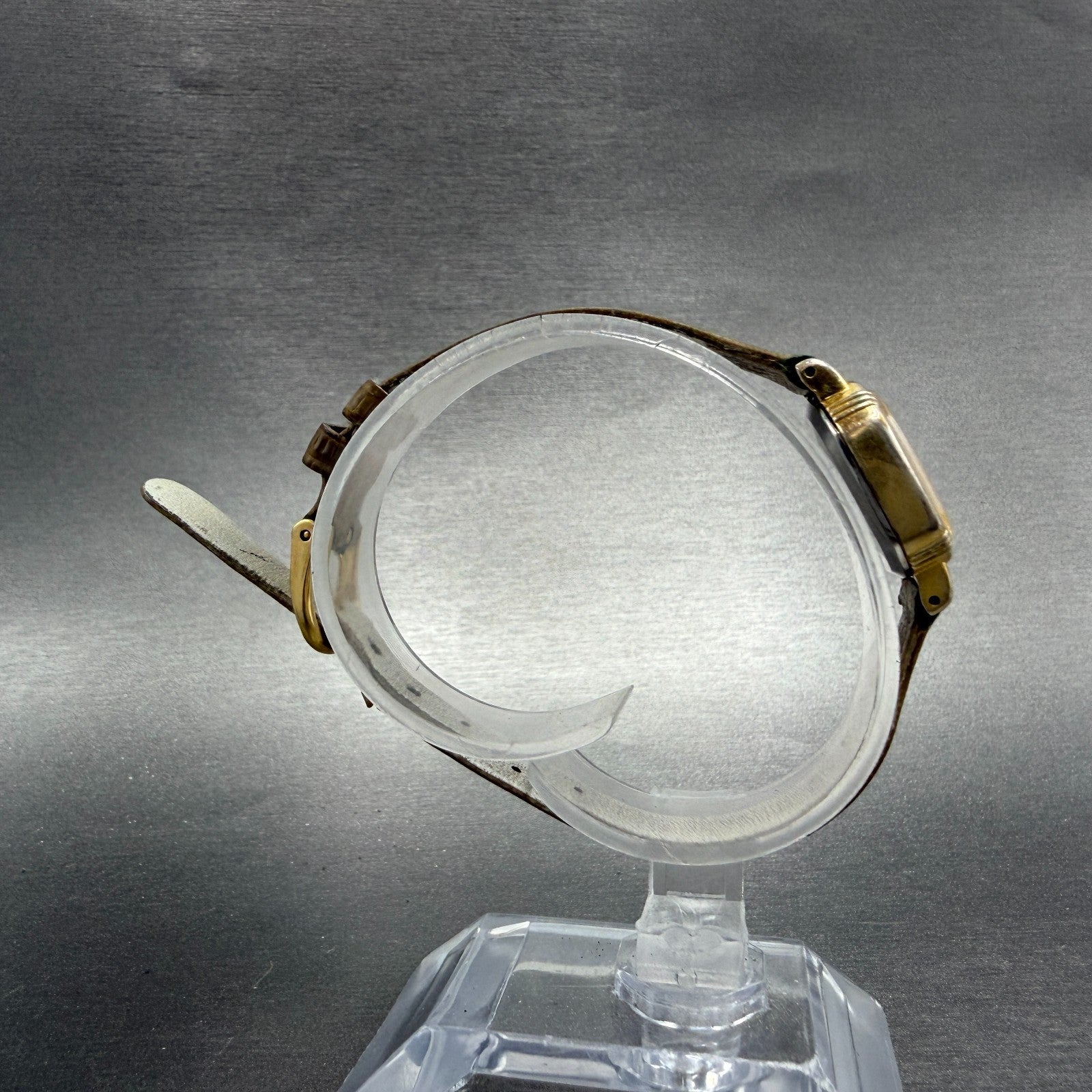 Seiko Watch Women 20mm Champagne Dial Gold Tone Rectangle 5421-5019 New Battery78