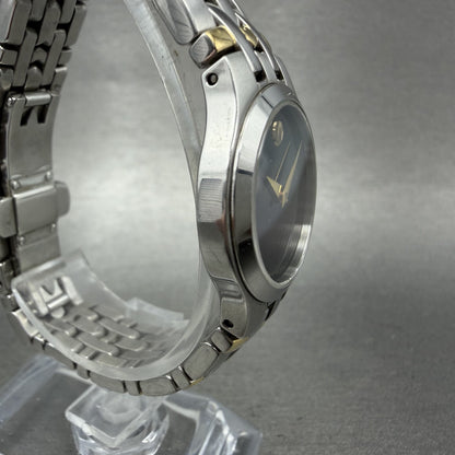 Movado Museum Watch Women 24mm Black Dial Two Tone Round 81 E4 1832 New Battery3