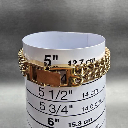 Seiko Watch Women 12mm Champagne Dial Gold Tone Rectangle 1320-5250 New Battery9