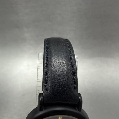 Seiko Watch Women 20mm Black Dial Black Tone Round 2y00-0G49 New Battery VTG ABC4