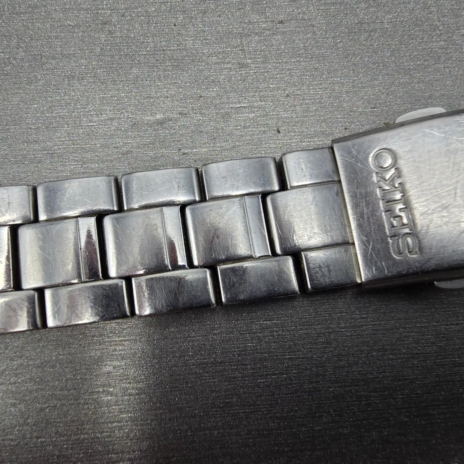 Seiko Bracelet 20mm Stainless Steel Silver Tone Tri Folding Clasp 4A5G1CI Japan5