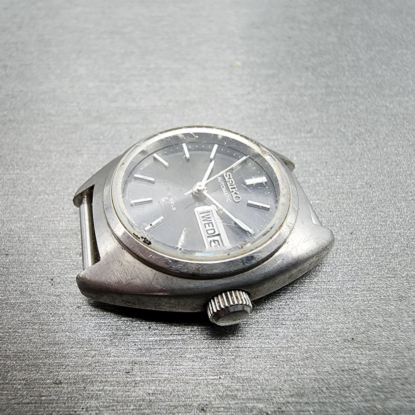 Seiko Automatic Watch Women 24mm Gray Dial Silver Tone Daydate 27060070 PARTS6
