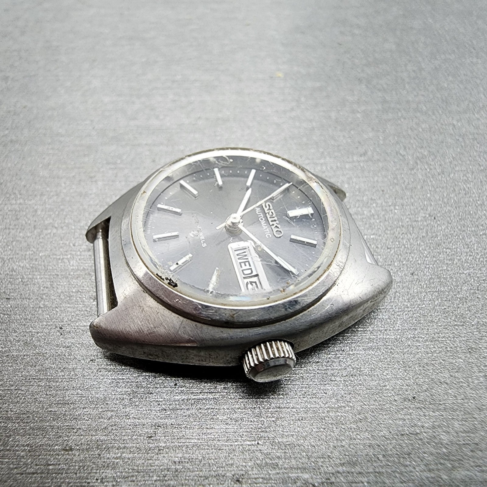 Seiko Automatic Watch Women 24mm Gray Dial Silver Tone Daydate 27060070 PARTS6