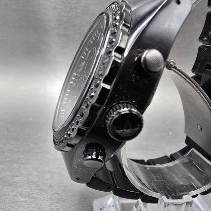 Adidas Cambridge Chronograph Watch Men 44mm Black Dial Black Date New Battery2