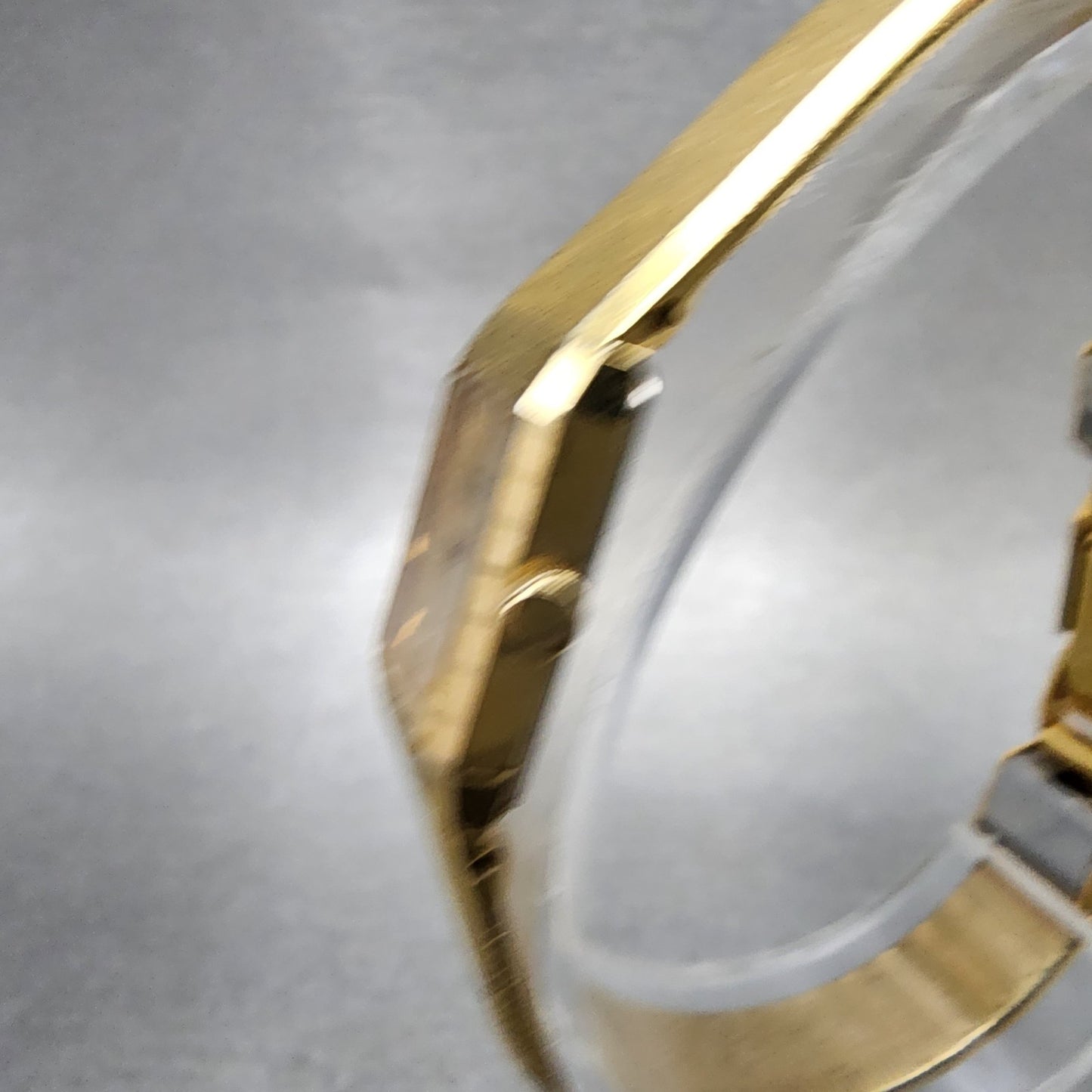 Seiko Tank Watch Women 12mm Champagne Dial Gold Tone 2e206259 New Battery2