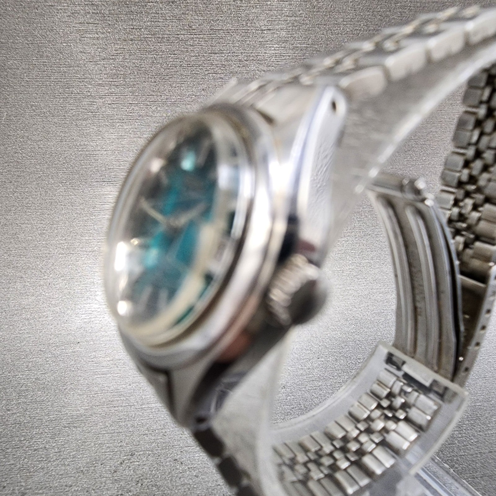Seiko Automatic Watch Women 24mm Green Dial Silver Tone Date 22050990 PARTS3