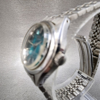 Seiko Automatic Watch Women 24mm Green Dial Silver Tone Date 22050990 PARTS3