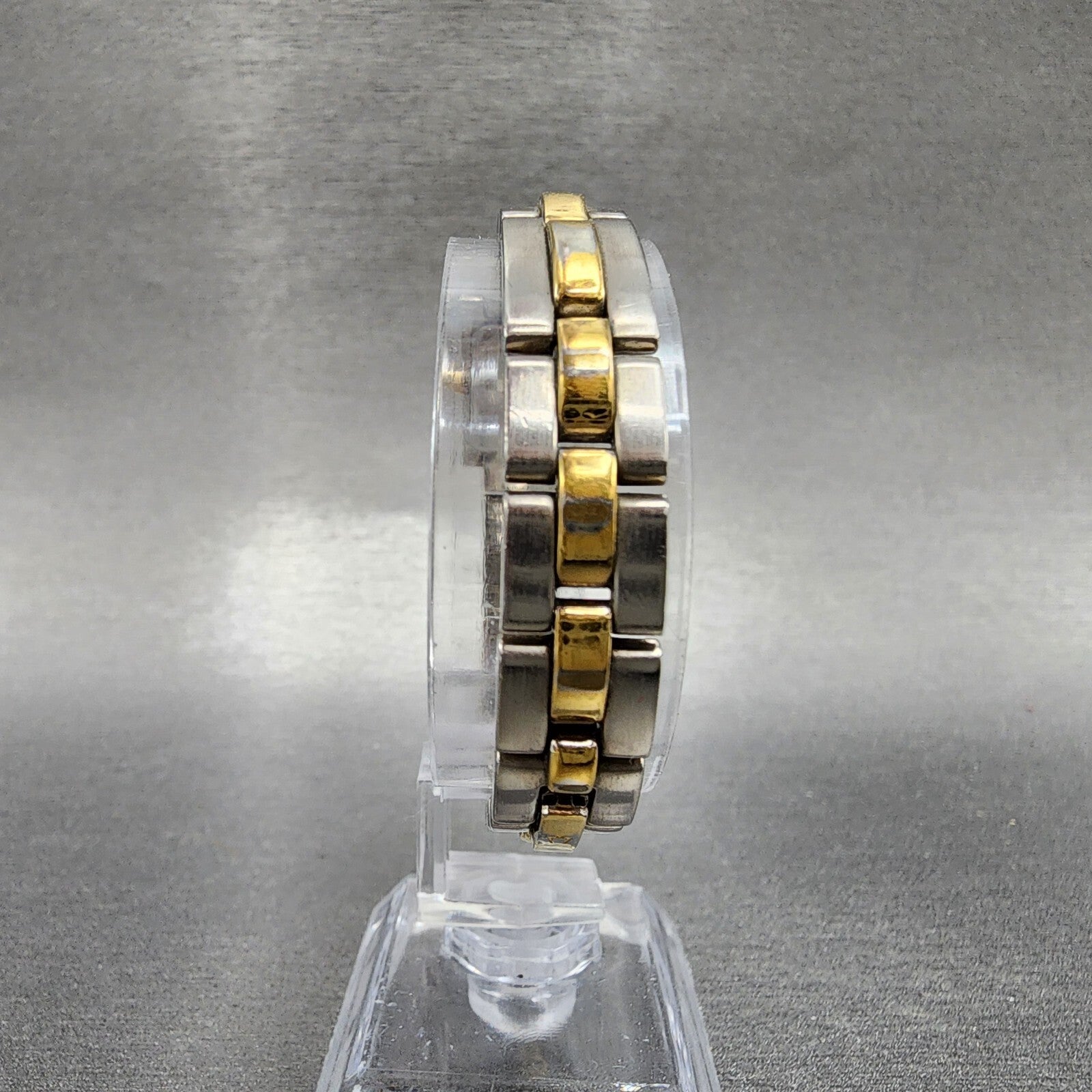 Bulova Tank Watch Women 14mm Silver Dial Two Tone Rectangle 98T60 New Battery8