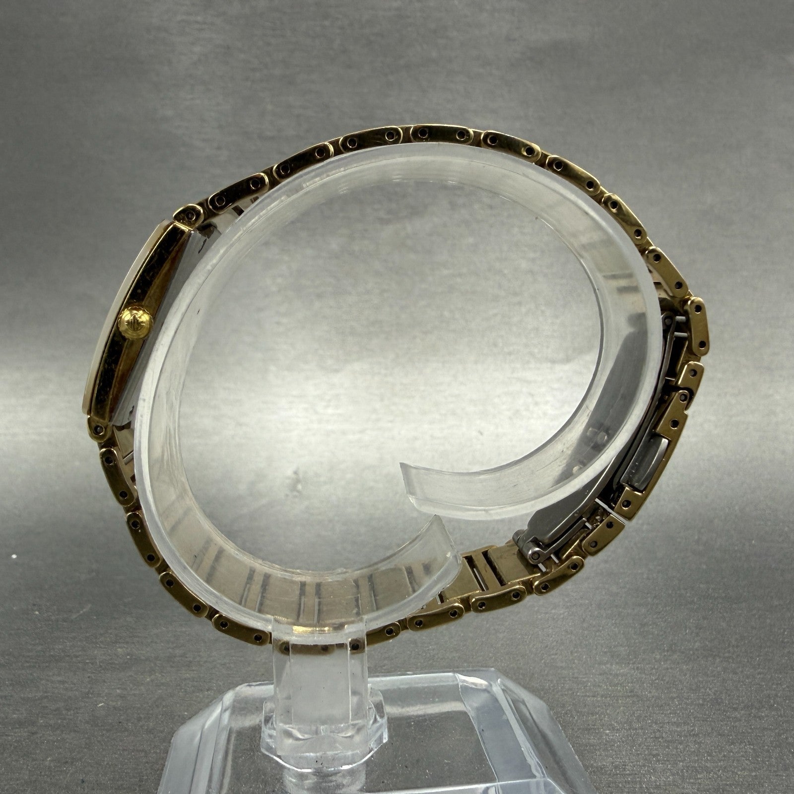 Rado Diastar Tank Watch Women 18mm Champagne Dial Gold Tone 153.0283.3 New Batt6