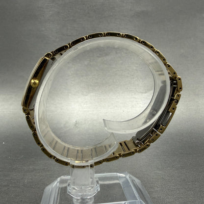 Rado Diastar Tank Watch Women 18mm Champagne Dial Gold Tone 153.0283.3 New Batt6