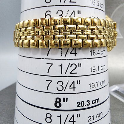 Bulova Watch Women 24mm Champagne Dial Gold Tone Date 97P28 New Battery Diamond10