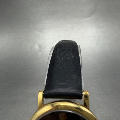 Movado Muesem Watch Women 26mm Black Dial Gold Tone Round 87 E4 0834 PARTS5