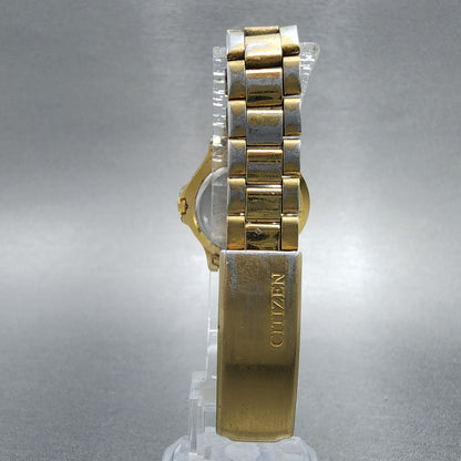 Citizen Watch Women 27mm White Dial Gold Tone Date 6010-S37668 New Battery