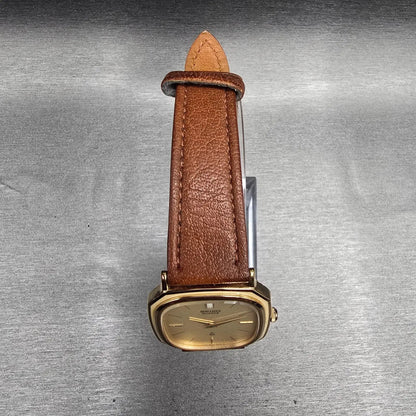 Seiko Watch Men 29mm Champagne Dial Gold Tone Rectangle 6430-5120 New Battery4