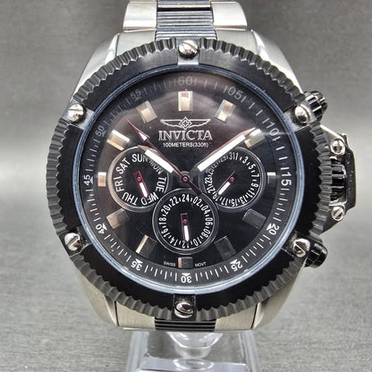 Invicta Specialty Watch Men 43mm Black Dial Silver Daydate Round 5715 New Batt0