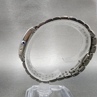 Tourneau Tank Watch Women 22mm Silver Dial Silver Tone Rectangle PARTS7