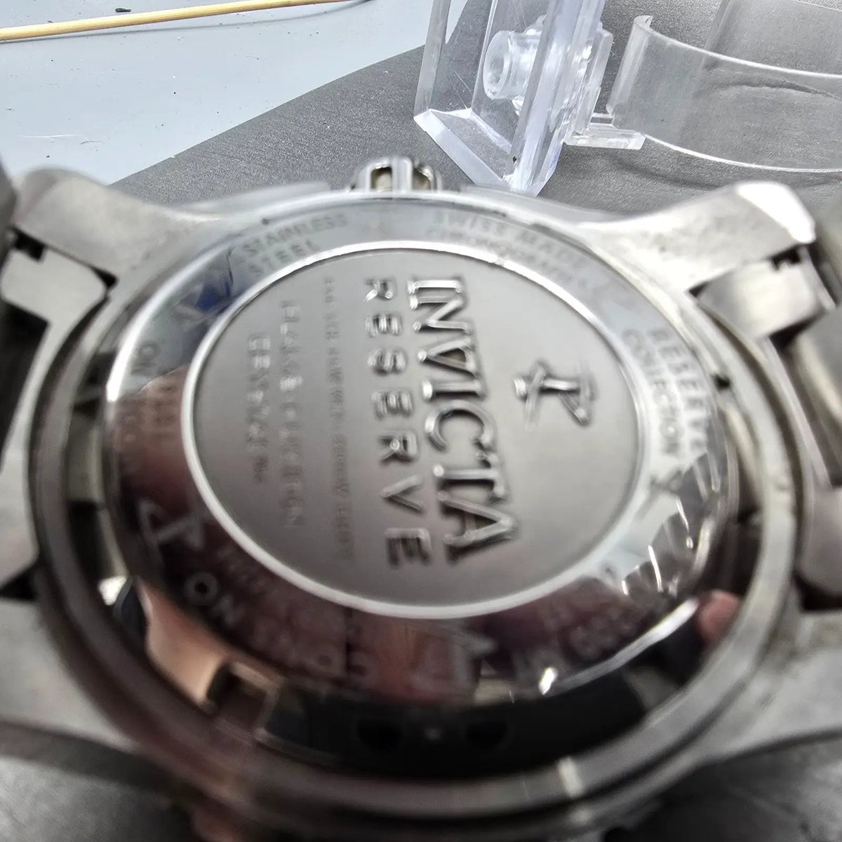 Invicta Reserve Leviathan Chronograph Watch Men 55mm MOP Dial Silver Date NewBat9