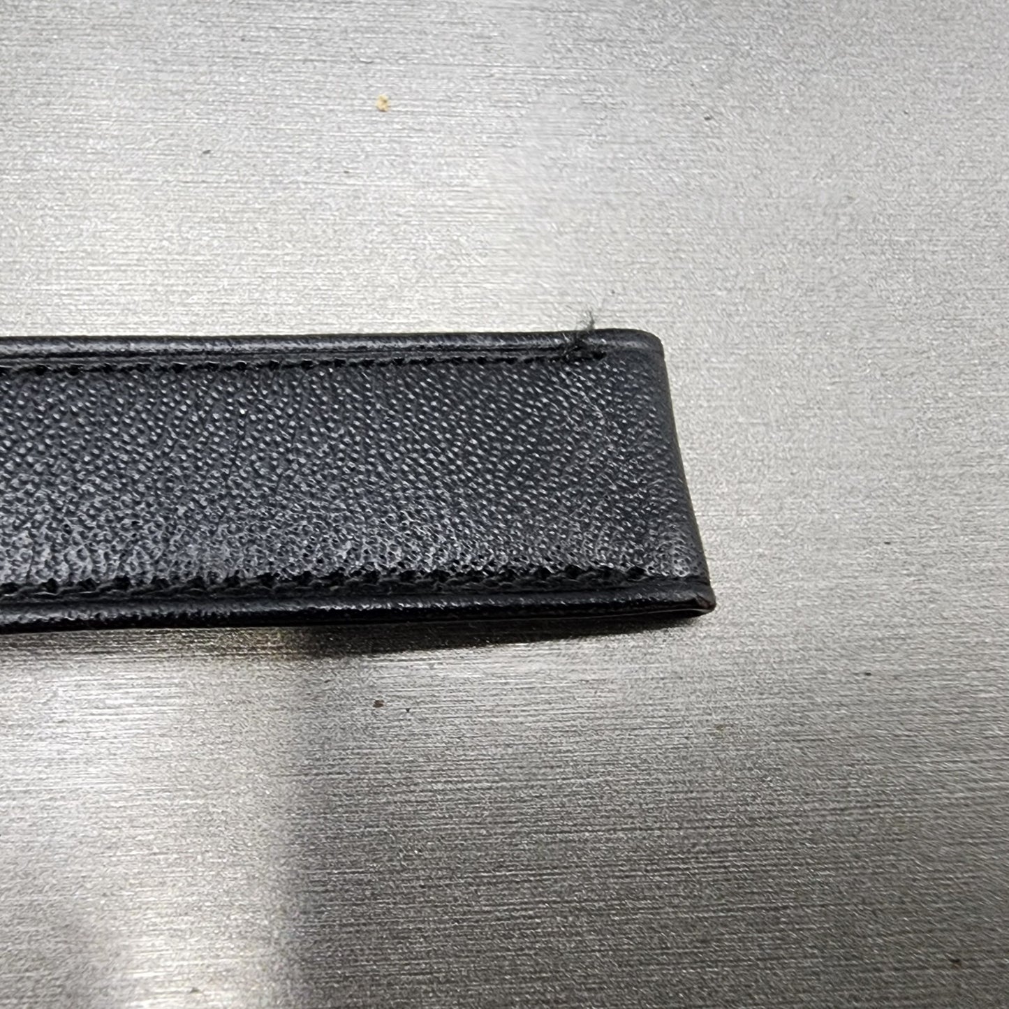 Omega Leather Watch Band 18mm Black Steel Buckle Vintage Swiss Made3