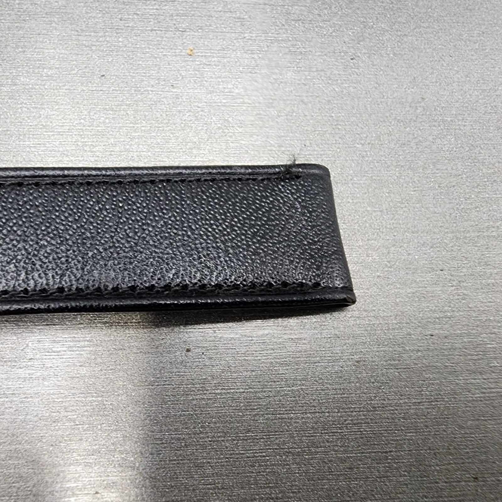 Omega Leather Watch Band 18mm Black Steel Buckle Vintage Swiss Made3