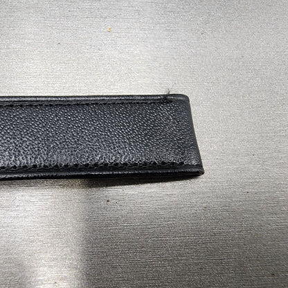 Omega Leather Watch Band 18mm Black Steel Buckle Vintage Swiss Made3