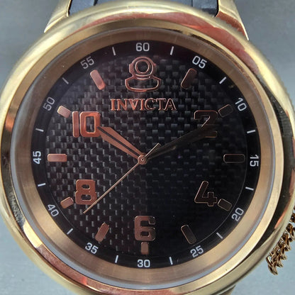 Invicta Russian Diver Watch Men 51mm Black Dial Rose Gold 1972 New Battery1