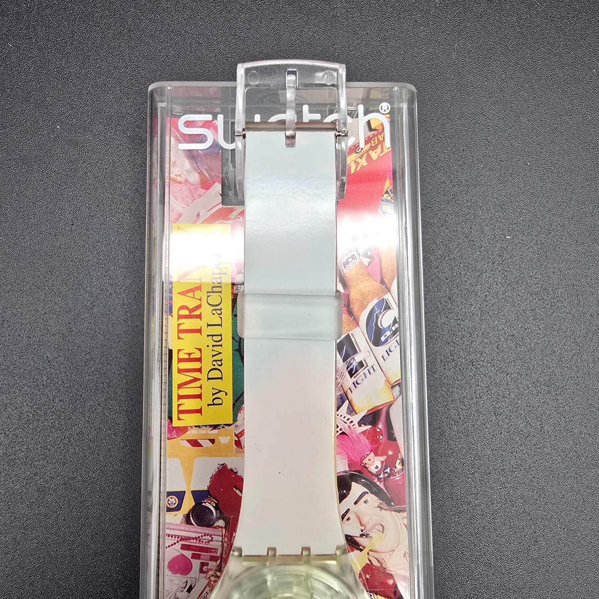 Swatch Time Tranny Watch Men 34mm David LaChapelle Round GZ163 New Battery NOS10