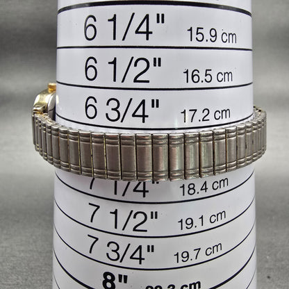 Citizen CQ Watch Women 17mm White Dial Two Tone Oval 3220-893476 New Battery VTG9