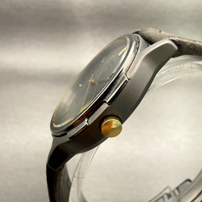 Seiko SQ Watch Men 33mm Gray Dial Two Tone Date Round 5H22-6109 New Battery2