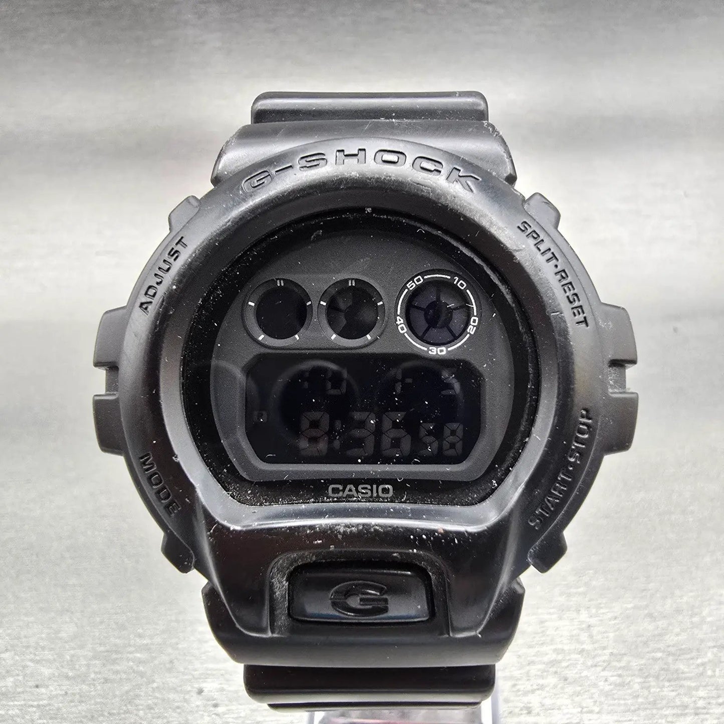Casio G-Shock DW-6900BB Watch Men 50mm Black Dial Black Chrono Alarm New Battery0