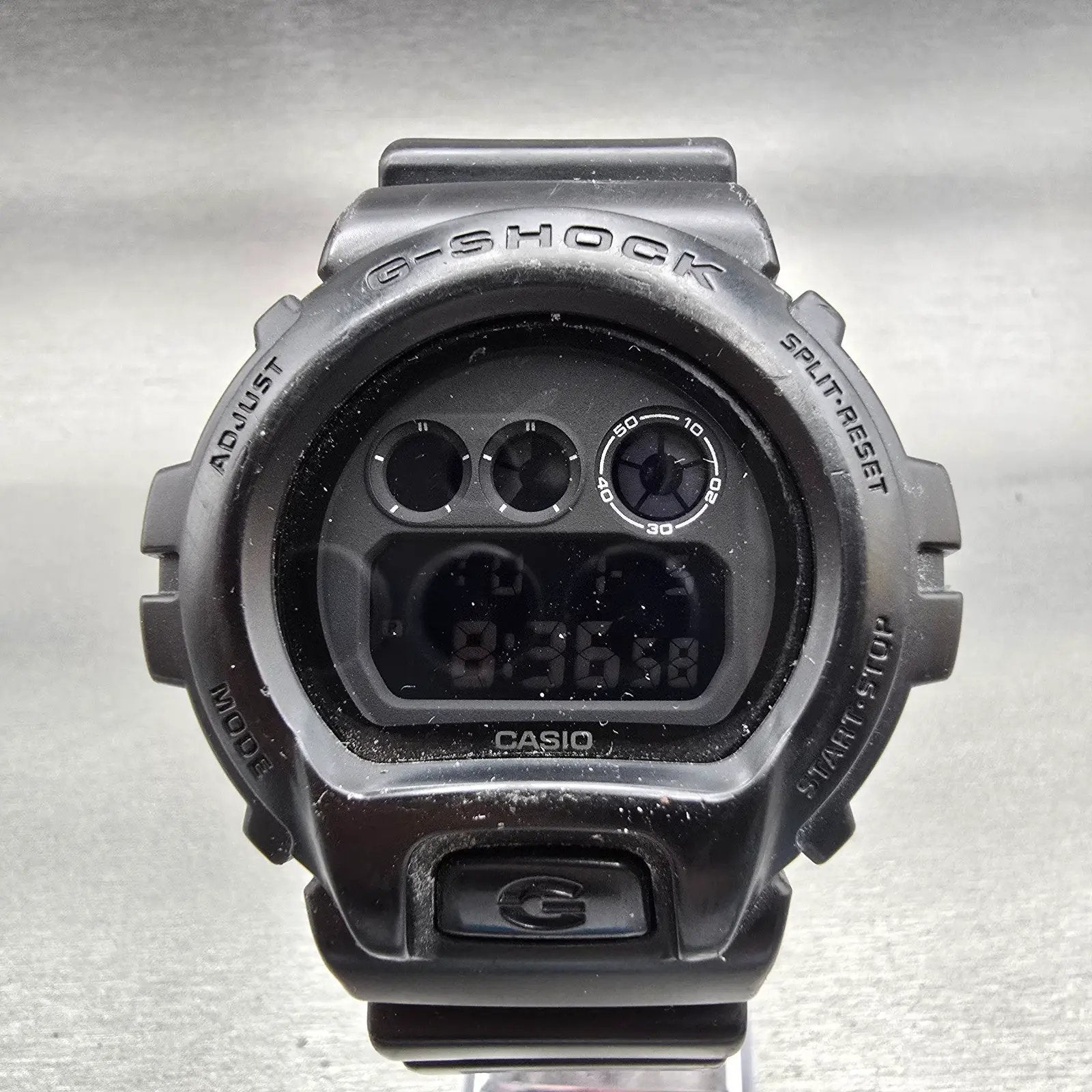 Casio G-Shock DW-6900BB Watch Men 50mm Black Dial Black Chrono Alarm New Battery0