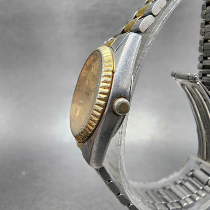Seiko SQ Watch Women 24mm Champagne Dial Two Tone Daydate 2a230030 New Battery2