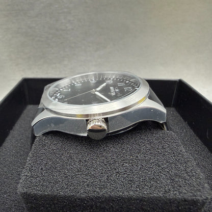 Invicta Celestial Watch Men 43mm Black Dial Silver Date Round Leather 477667